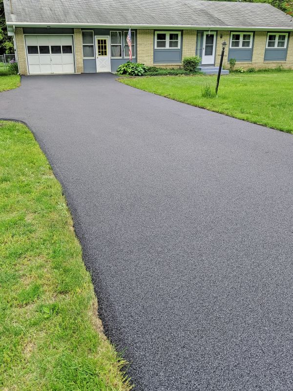 Freshly Paved Asphalt Surface